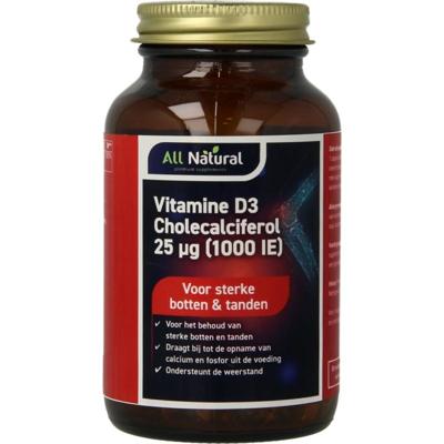 All Natural Vitamine D3 25mcg 300 Capsules