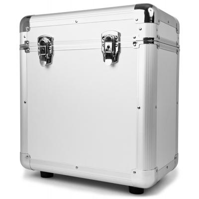 Power Dynamics RC80 Vinyl Record case voor 12 inch platen zilver