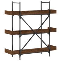 Boekenkast 3-laags 100x33x108,5 cm bewerkt hout bruineikenkleur - thumbnail