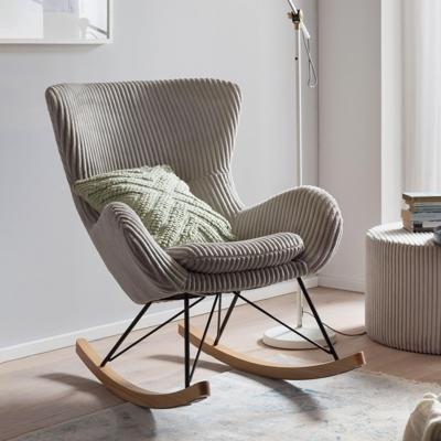 Artistiq Schommelstoel 'Eryk' Rib, kleur grijs