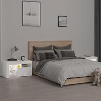 Nachtkastjes 2 st LED-verlichting 70x36,5x40 cm wit - thumbnail