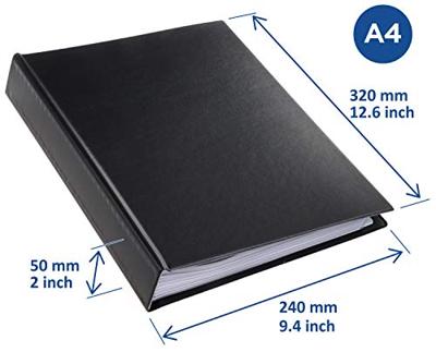 Rillstab showalbum A4 100 tassen, zwart