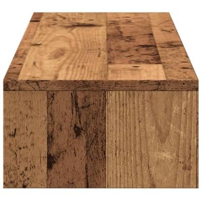 Monitorstandaard met lades 100x27x15 cm hout oud houtkleurig