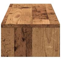 Monitorstandaard met lades 100x27x15 cm hout oud houtkleurig - thumbnail