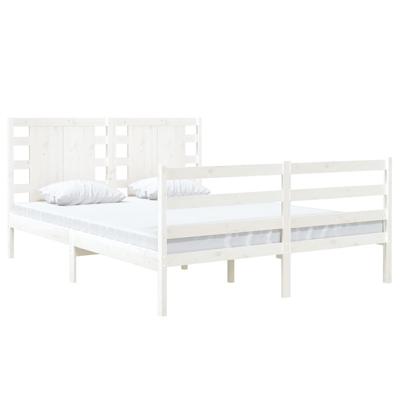Bedframe zonder matras massief grenenhout wit 120x190 cm Bedframe zonder matras massief grenenhout wit 120x190 cm