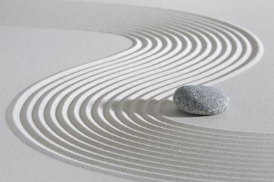 Schilderij - Japanse Zen tuin, 2 maten, Premium print, wanddecoratie