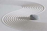 Schilderij - Japanse Zen tuin, 2 maten, Premium print, wanddecoratie - thumbnail