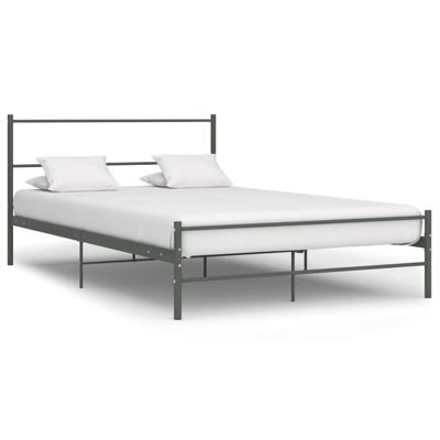 Bedframe metaal grijs 160x200 cm Bedframe metaal grijs 160x200 cm