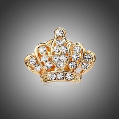 Mini Kroonvorm broche voor vrouw (goud)