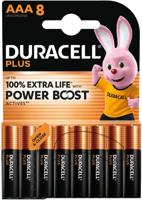 Duracell Plus Power Boost AAA batterij (potlood) Alkaline 1.5 V 8 stuk(s) - thumbnail