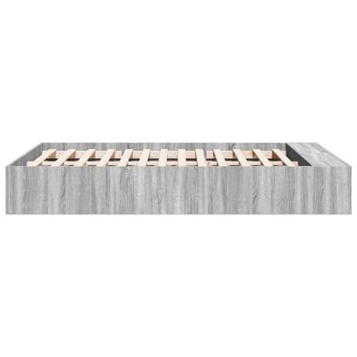 Bedframe bewerkt hout grijs sonoma eikenkleurig 120x200 cm - thumbnail