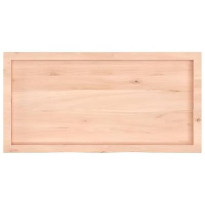 Wastafelblad 100x50x(2-4) cm onbehandeld massief hout