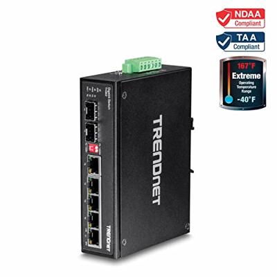 TI-G62 - Switch - onbeheerd - 5 x 100100010000 + 1 x gedeelde Gigabit SFP + 1 x SFP - monteerbaar op DIN-rails, wandbevestiging - gelijkstroom TI-G62 - Switch - onbeheerd - 5 x 100100010000 + 1 x gedeelde Gigabit SFP + 1 x SFP - monteerbaar op DIN-rails, wandbevestiging - gelijkstroom