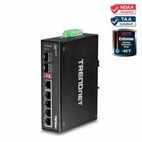 TI-G62 - Switch - onbeheerd - 5 x 100100010000 + 1 x gedeelde Gigabit SFP + 1 x SFP - monteerbaar op DIN-rails, wandbevestiging - gelijkstroom - thumbnail