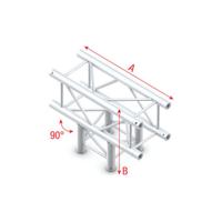 Showtec FQ30 Vierkant truss 017 3-weg T-stuk 90g - thumbnail