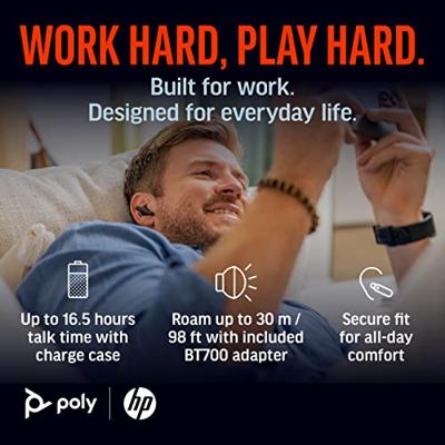 In-ear Bluetooth Hoofdtelefoon Poly Voyager Free 60+ UC Zwart In-ear Bluetooth Hoofdtelefoon Poly Voyager Free 60+ UC Zwart