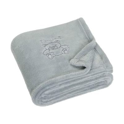 Playshoes fleece babydeken Beer Grijs-100x150 cm