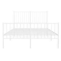 Bedframe met hoofd- en voeteneinde metaal wit 120x200 cm - thumbnail