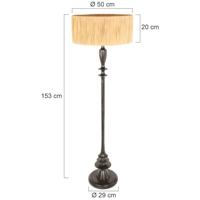 Steinhauer VloerlampBois met strokleurige kap - 3775ZW - thumbnail