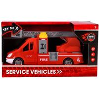 Rapid Wheels Brandweerwagen Met Lader En Licht En Geluid - thumbnail