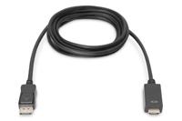 Digitus AK-340303-010-S DisplayPort-kabel DisplayPort / HDMI Adapterkabel DisplayPort-stekker, HDMI-A-stekker 1.00 m Zwart Afgeschermd (drievoudig) - thumbnail