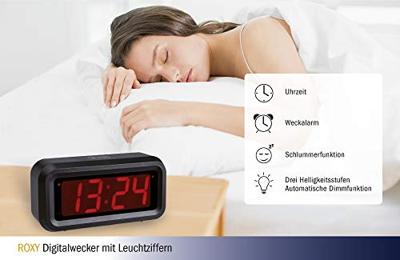 TFA Dostmann 60.2024.10 Wekker Kwarts Antraciet Alarmtijden 1