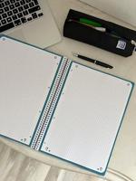 Oxford School Classic Europeanbook spiraalblok, ft A4+, 160 bladzijden, geruit 5 mm, donkerblauw - thumbnail