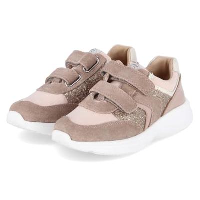 Sneakers voor meisjes YUKI GLITTER BISGAARD taupe