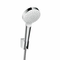 Hansgrohe Crometta 1jet porter doucheset ecosmart met slang 125cm wit chroom 26568400 - thumbnail