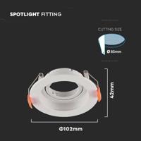 V-TAC VT-934 6658 Inbouwframe IP20 Wit - thumbnail