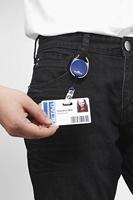 Durable JOJO STYLE - 8324 Rollerclip voor batch drukknopkoord Donkerblauw 0.8 m 832407 10 stuk(s) - thumbnail
