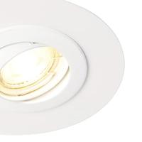 QAZQA Ronde inbouwspot wit kantelbaar met opvulring - Edu - thumbnail