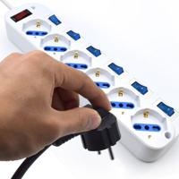 Stopcontactenstrip 6 Tomas met Interruptor Ewent EW3932-3M 3500W (3 m) - thumbnail