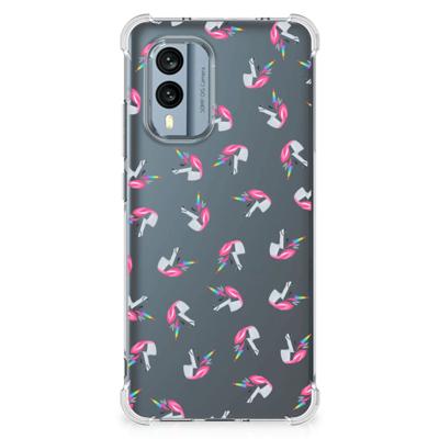 Doorzichtige Silicone Hoesje voor Nokia X30 Unicorns Doorzichtige Silicone Hoesje voor Nokia X30 Unicorns