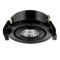 Klemko Venice LED-inbouwspot zwart 3,3W 310 lumen LED 3000K dimbaar 863742 - thumbnail