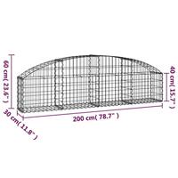 Schanskorf gewelfd 200x30x40/60 cm gegalvaniseerd ijzer - thumbnail