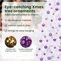 Kunstkerstboom met 300 LED Wit 210 cm PVC en staal - thumbnail