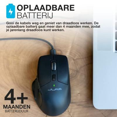 JLab JBuds muis Kantoor Rechtshandig Bluetooth + USB Type-A Optisch 2400 DPI