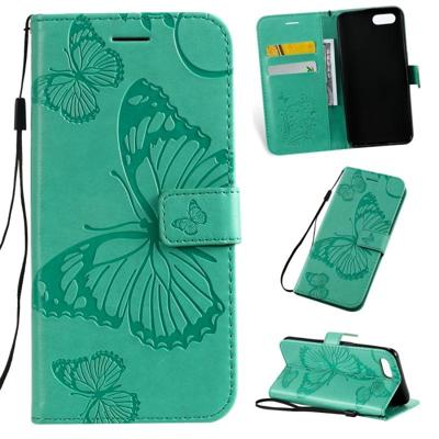 Gedrukt afdrukken Butterfly patroon horizontale Flip PU lederen draagtas met houder & kaartsleuven & portemonnee & Lanyard voor OPPO A1K/C2 (groen) Gedrukt afdrukken Butterfly patroon horizontale Flip PU lederen draagtas met houder & kaartsleuven & portemonnee & Lanyard voor OPPO A1K/C2 (groen)
