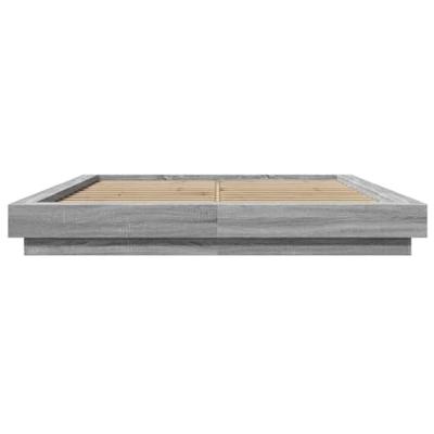 Bedframe bewerkt hout grijs sonoma eikenkleurig 150x200 cm