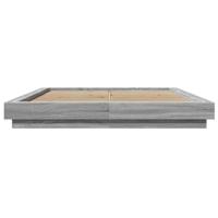 Bedframe bewerkt hout grijs sonoma eikenkleurig 150x200 cm - thumbnail