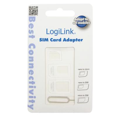 LogiLink AA0047 SIM-naald Incl. SIM-naald Aangepast van: Nano SIM, Micro SIM Aangepast naar: Standaard SIM, Micro SIM, Nano SIM