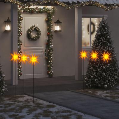 VidaXL Kerstlampen met grondpin en led's 3 st 35 cm geel VidaXL Kerstlampen met grondpin en led's 3 st 35 cm geel