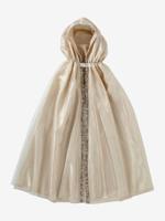 Cape van tule met capuchon goud - thumbnail