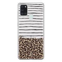 Samsung Galaxy A21s siliconen telefoonhoesje - Leopard lines - thumbnail