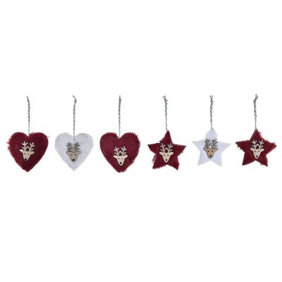 Kerst Decoratie Set DKD Home Decor Polyester (21 x 8 x 1 cm) (8 cm) (2 Stuks) Kerst Decoratie Set DKD Home Decor Polyester (21 x 8 x 1 cm) (8 cm) (2 Stuks)