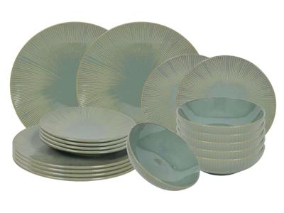 Cookinglife Serviesset Coastal Lines Seagrass Green 18-Delig