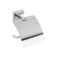 Toiletrolhouder Sapho X-Square 13.5x15.5 cm met Klep Chroom - thumbnail
