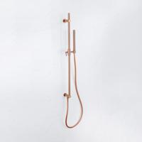 Fortifura Calvi Glijstangset - geïntegreerde wandaansluitbocht - doucheslang glad- staaf handdouche - Geborsteld koper PVD (Koper) SW1111533/SW799407///SW970046 - thumbnail