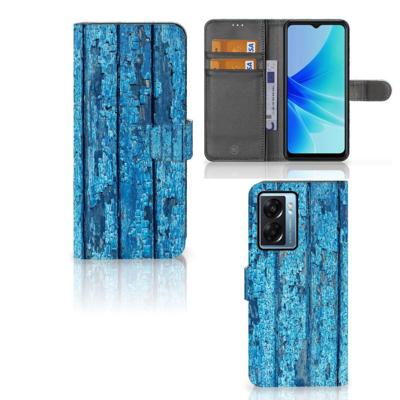 OPPO A77 5G | A57 5G | Book Style Case | Wood Blue
